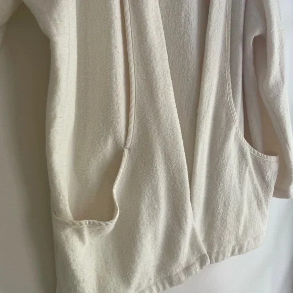 Open Front Shawl Collar Fleece Jacket - Picture 2 of 4